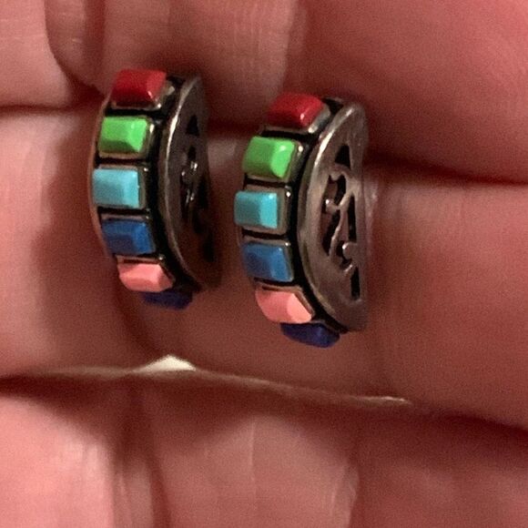 Silpada Jewelry - Silpada Sterling Silver Rainbow Multi Color Post Earrings
